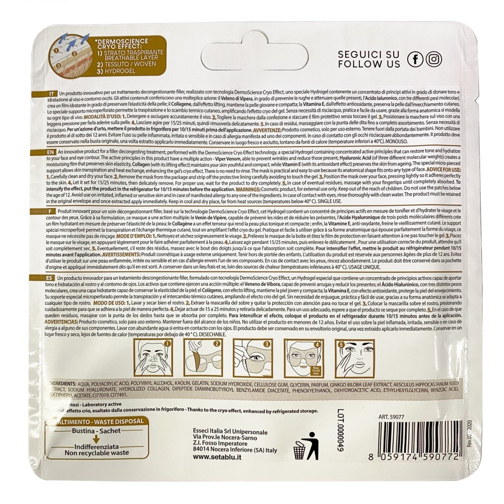 590772 SETABLU masque hydrogel venin de serpent...