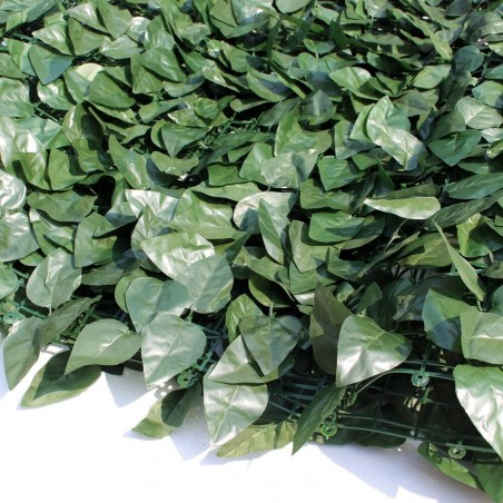 Panneaux lierre synthétique réaliste avec filet de jardin maillonable 1x3m