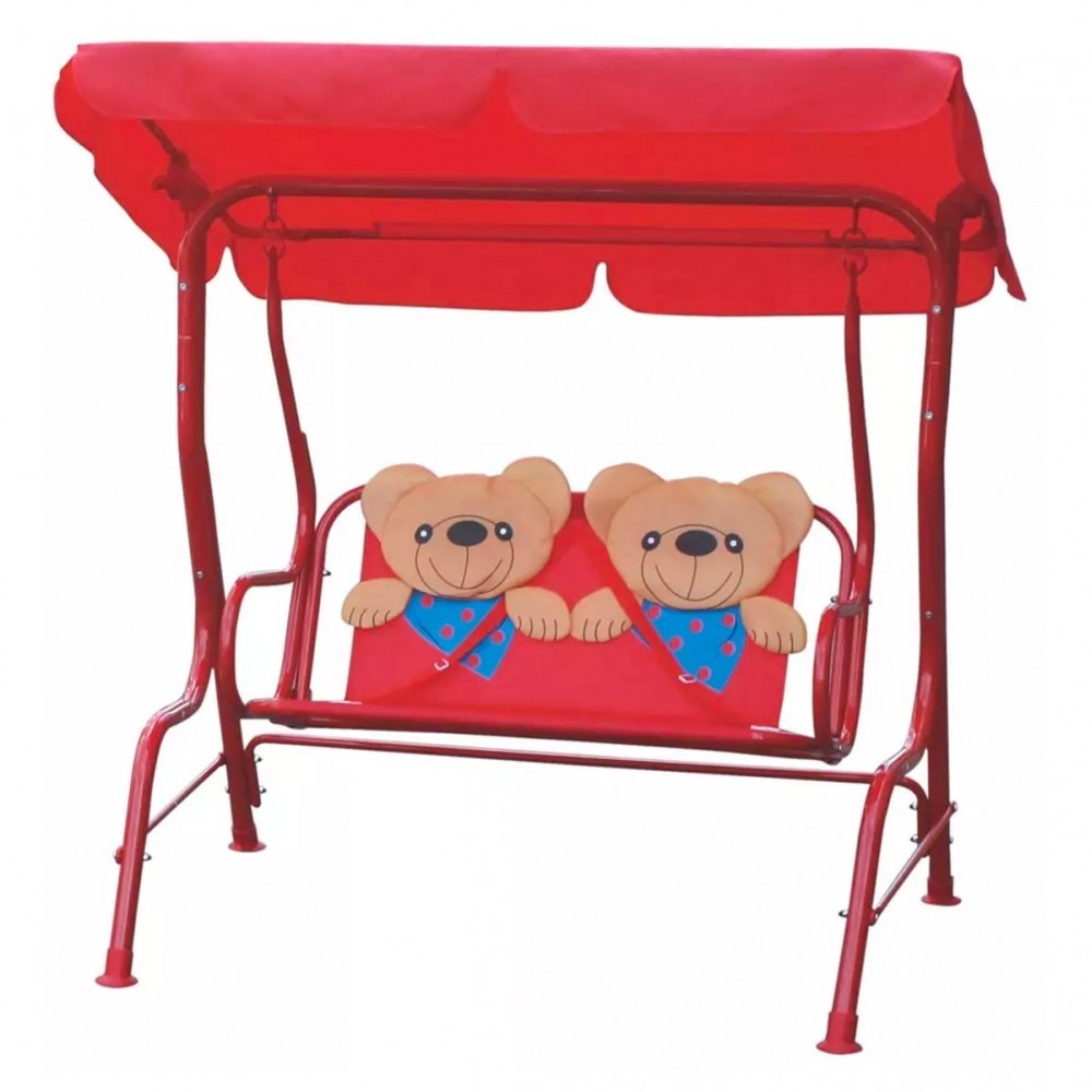 155311 Balançoire enfant pour jardin ORSETTI 2 places en acier 112x75x108cm