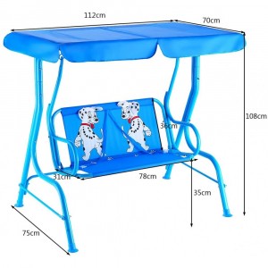 154830 DALMATA Balançoire de jardin pour enfants 2 places...