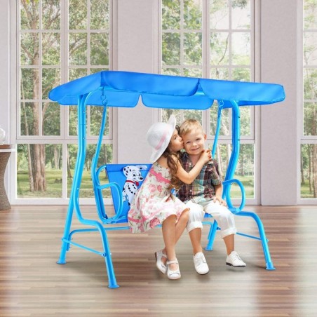 154830 DALMATA Balançoire de jardin pour enfants 2 places en acier 112x75x108cm