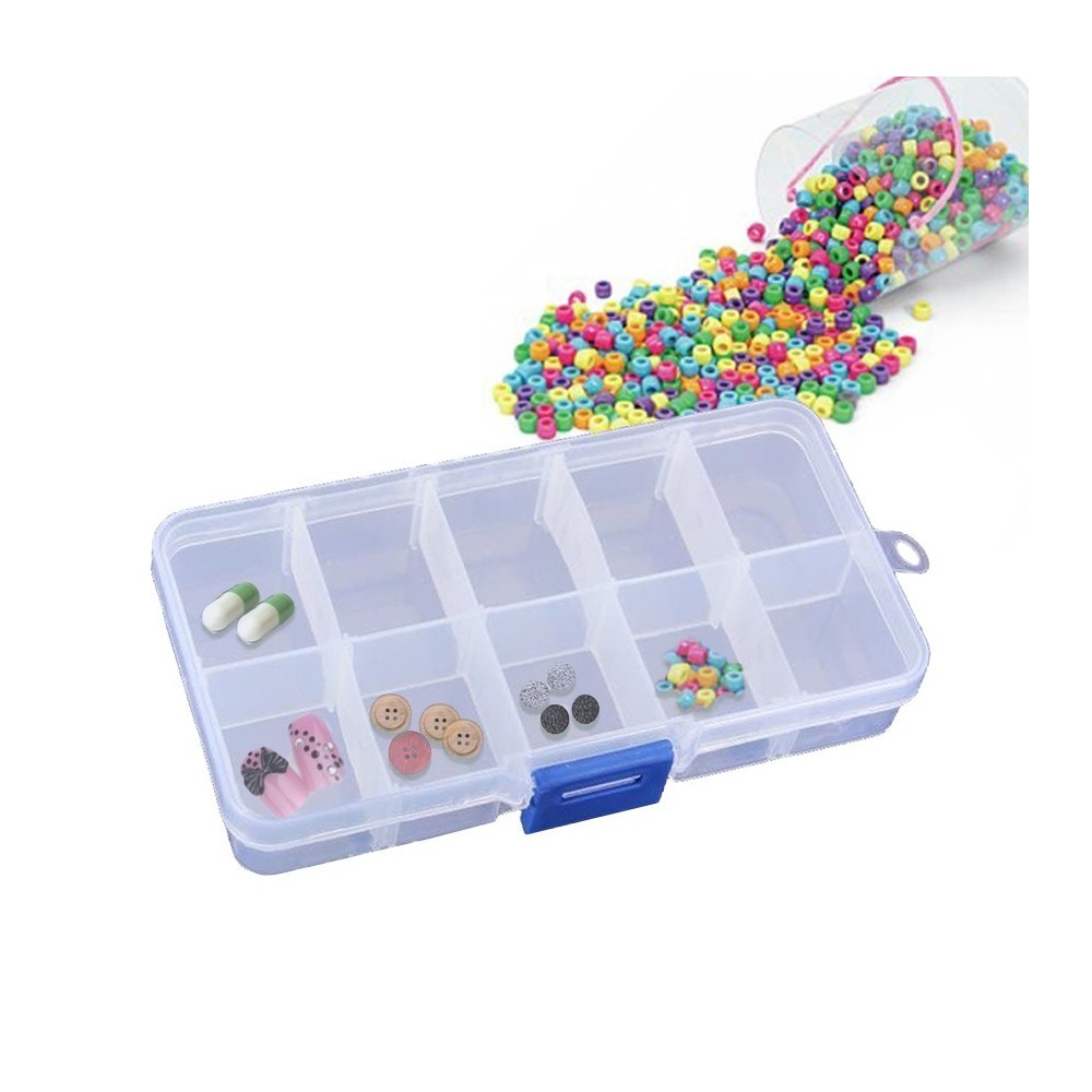 Mini boîte organisateur plastique avec 10...