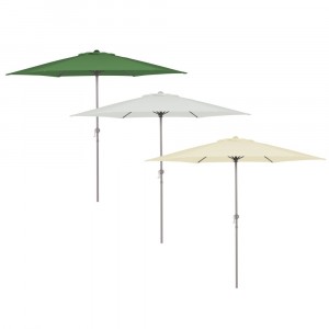 334002 Parasol rond diamètre 270 cm 6 barres avec manivelle