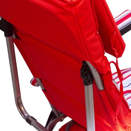 069871 Chaise de plage avec rembourrage et accoudoirs VALEXAN 64x30x98 cm