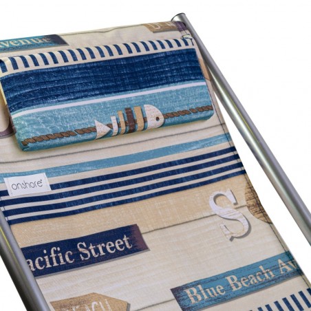 490099 OCEAN ONSHORE chaise de plage pliante avec accoudoirs