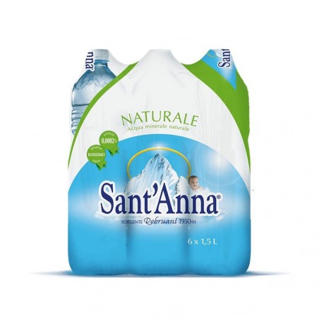 Eau minérale naturelle Sant'Anna 1,5 Lt (pack de 6 bouteilles)