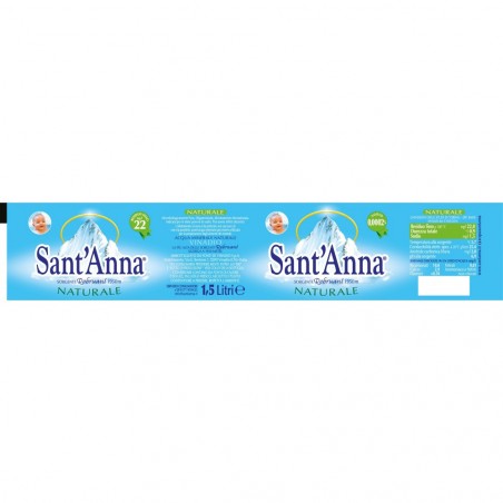 Eau minérale naturelle Sant'Anna 1,5 Lt (pack de 6 bouteilles)