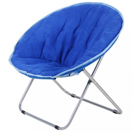 350001 Chaise pliante ronde pour extérieur 80x35x80cm en tissu amovible