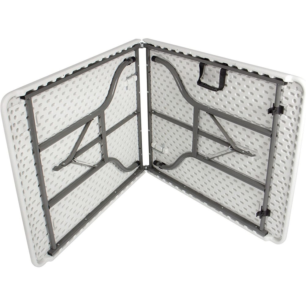 Table pliante portable SILVERA blanche avec...