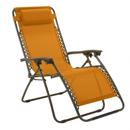 Chaise pliante inclinable EVERTOP GRAVITÀ ZERO ORANGE