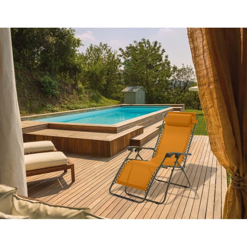 Chaise pliante inclinable EVERTOP GRAVITÀ ZERO...