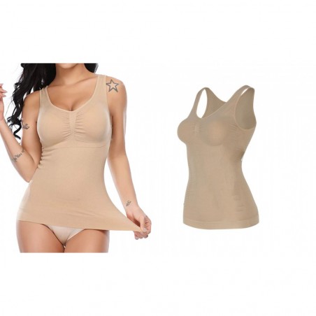 Débardeur / Corset décolleté effet minceur Gagnez jusqu'à 1 taille