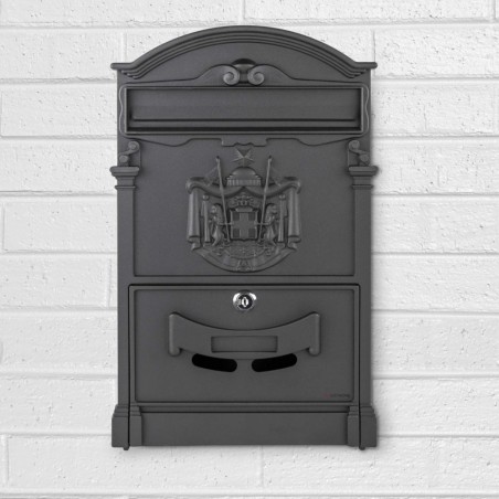 Boîte aux lettres résidentielle en acier enduit de poudre 24x8x40hcm