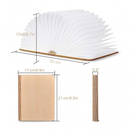 Lampe accordéon LED pivotante avec connexion USB et pochette  22x16x2.5cm