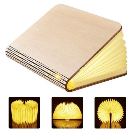 Lampe accordéon LED pivotante avec connexion USB et pochette  22x16x2.5cm