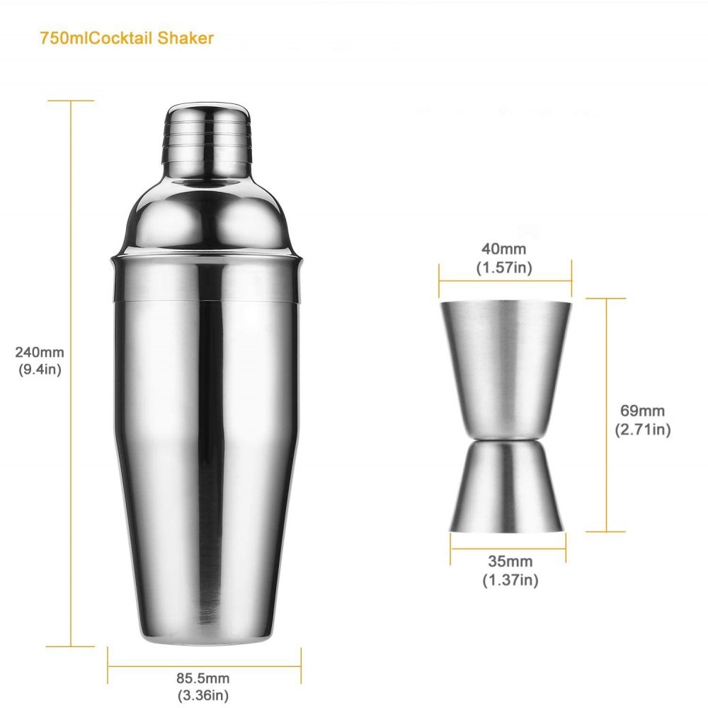 Kit 12 + 1 pièces de Barman avec base en bois...
