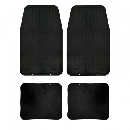 IRVING 4 tapis universels TAG01 PRAGA NOIR 100% caoutchouc antidérapant