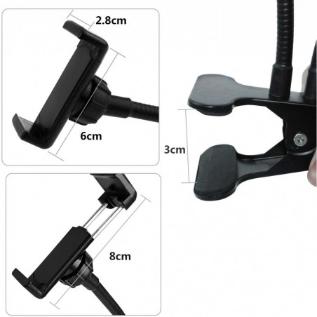 187103 SELFIE 2 en 1 support de téléphone et lampe avec réglage lumière