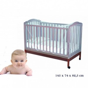 Moustiquaire - rideau universelle pour lit de bébé / parc bébé 145x74x82,5cm