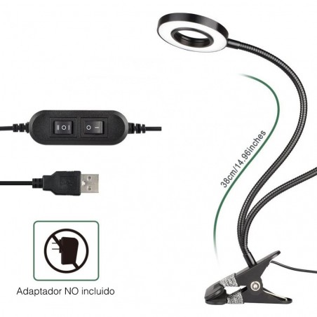 187103 SELFIE 2 en 1 support de téléphone et lampe avec réglage lumière