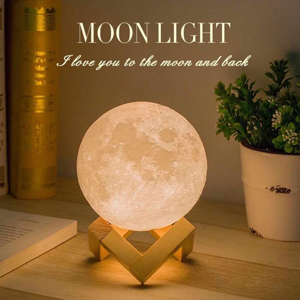 3D LED MOON LED Lampe au clair de lune 3D...