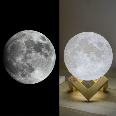 3D LED MOON LED Lampe au clair de lune 3D CM3278 avec allumage tactile 12cm