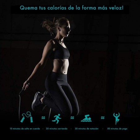 16947 Corde à sauter 3 MT en acier peint et réglable en PVC noir