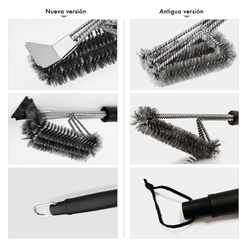 16948 Brosse de nettoyage pour barbecue fibres...