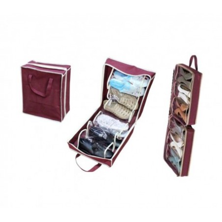 Valise de voyage portable pour 6 paires de chaussures