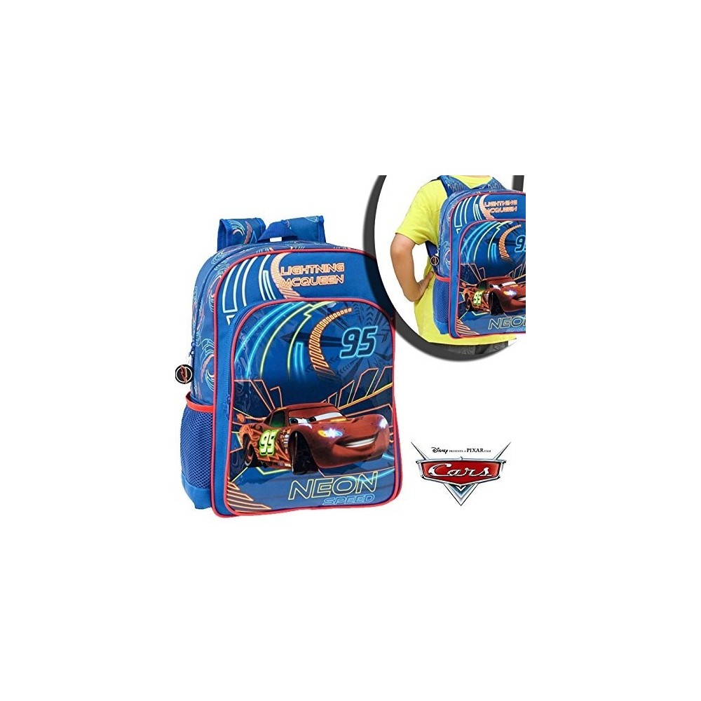 Mochila infantil escolar con motivo de RAYO MCQUEEN DE CARS 23 x 28 x 10 cm - Disney 4052151