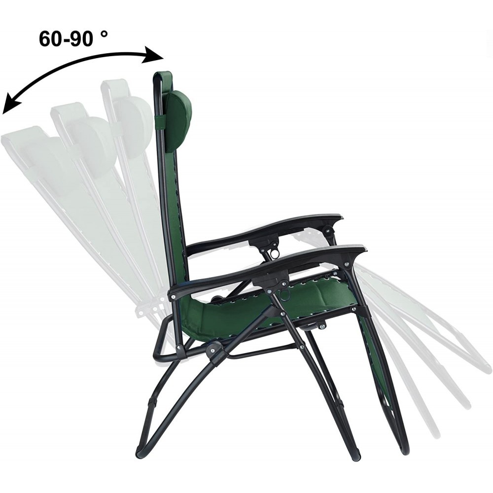 Chaise pliante inclinable EVERTOP GRAVITÀ ZERO...