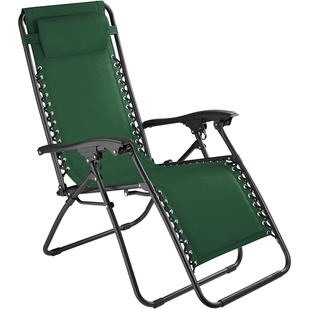 Chaise pliante inclinable EVERTOP GRAVITÀ ZERO VERT FONCÉ