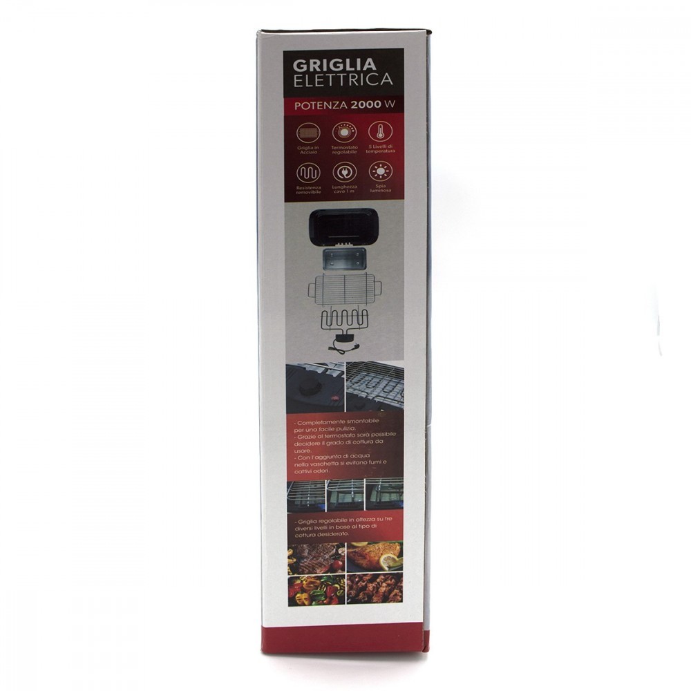 892904 Gril électrique 2000W Dictrolux 39x22 cm...