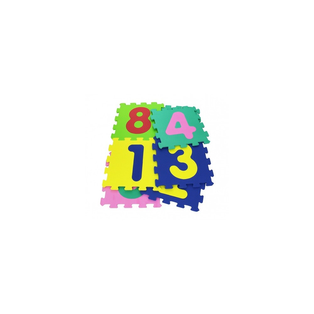 232026 Tapis puzzle coloré CHIFFRES 10 pièces 29,5 x 29,5 x 8 cm coloré