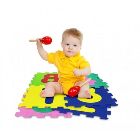 232026 Tapis puzzle coloré CHIFFRES 10 pièces 29,5 x 29,5 x 8 cm coloré