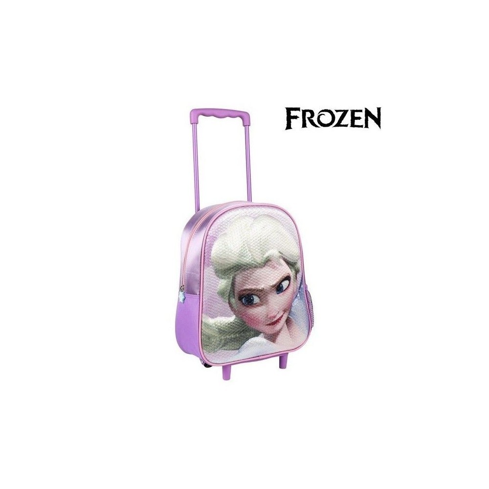21-2660 Sac à dos scolaire pour enfant Frozen paillettes violettes 25x33x10 cm