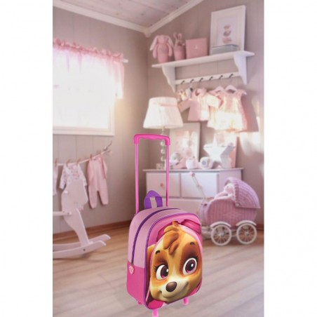 21-1607 Sac à dos scolaire 3D PAW PATROL rose 25x33x10cm SKYE