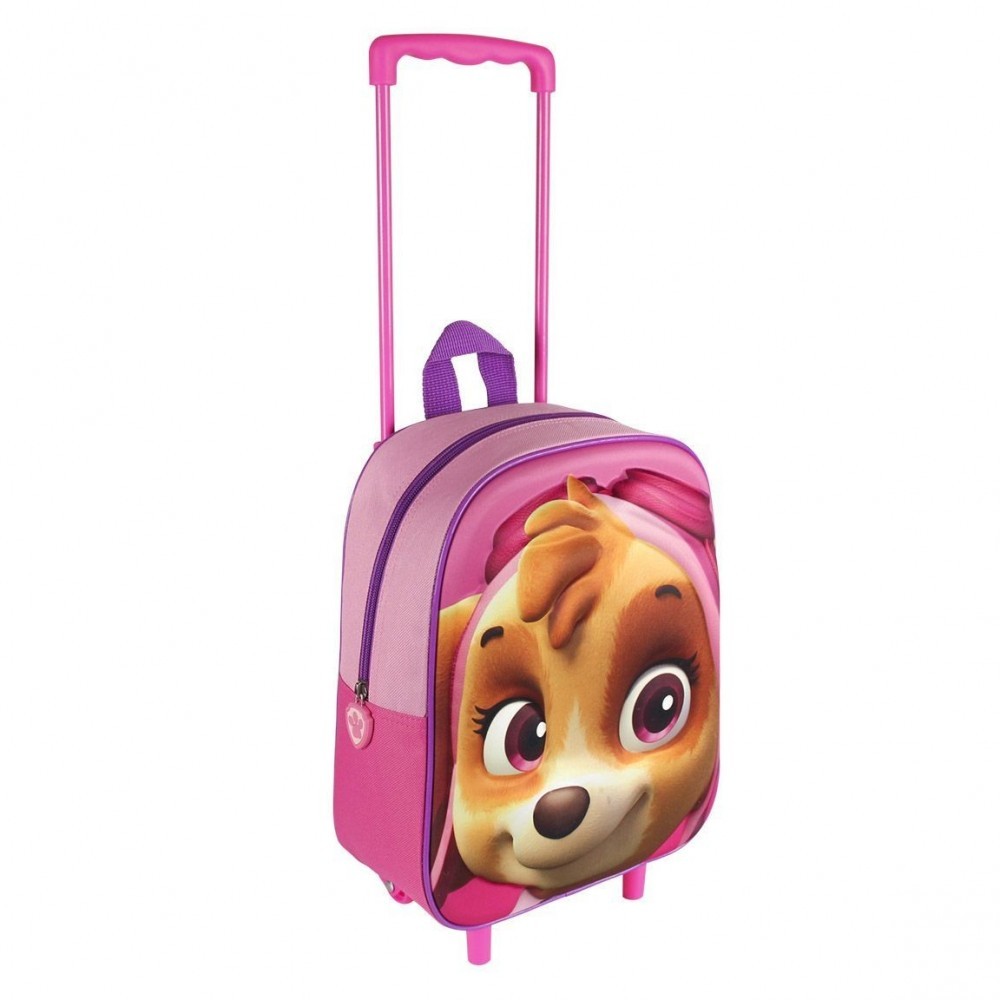 21-1607 Sac à dos scolaire 3D PAW PATROL rose 25x33x10cm SKYE