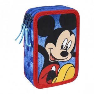 21-2499 Trousse à crayons BLEU Mickey Mouse avec 3... 2