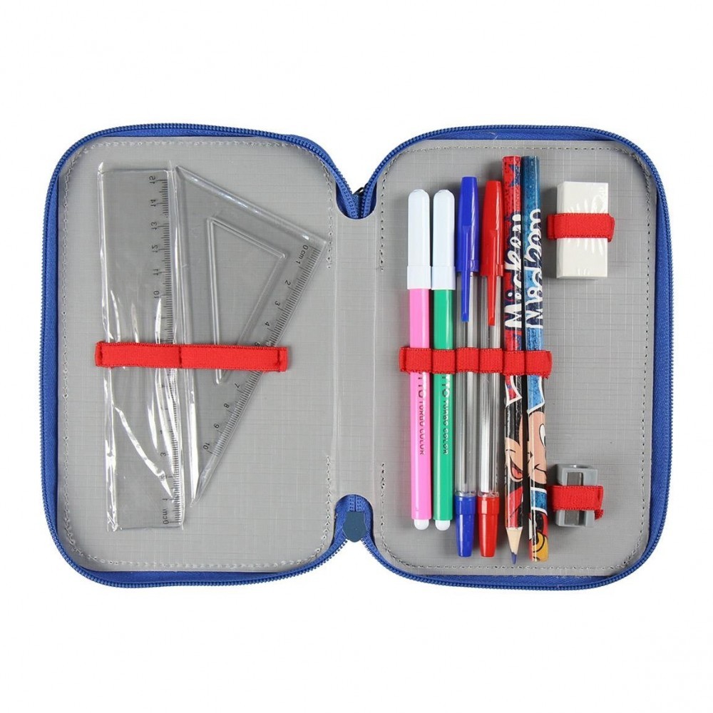 21-2499 Trousse à crayons BLEU Mickey Mouse...