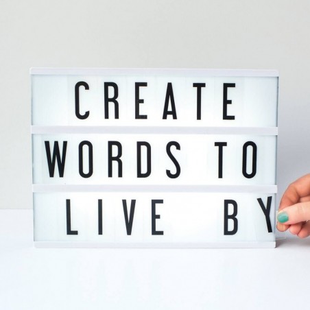 Panneau lumineux LED XL0445C à messages (A5) 20x15x4,5cm à piles