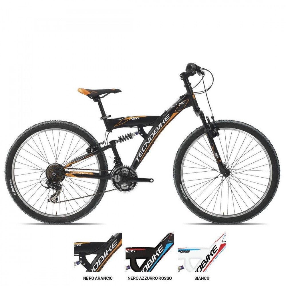 TECNOBIKE NSR 26" VÉLO MODÈLE X6 PLEIN VTT ART. 722 Amorti H52