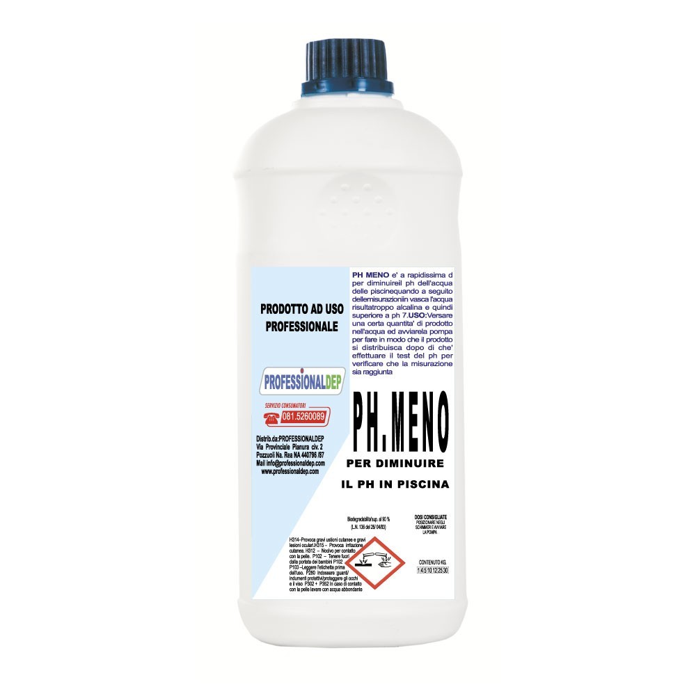 PH MENO PROFESSIONAL DEP réduction du pH de l’eau 1lt biodégradable à 90%