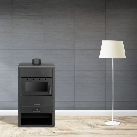 Poêle-cheminée FUBUCA B1 avec compartiment 9 KW 46,5 X 39 X 80H cm 100m3