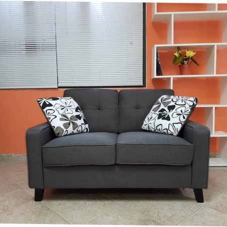 Canapé Fantasy 2 places DIM216 revêtement en tissu et 2 coussins déhoussables