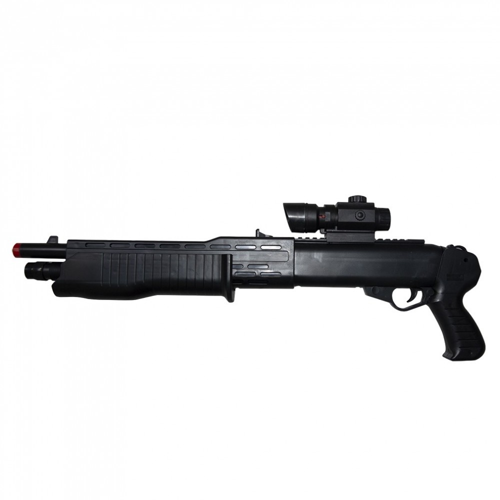 Fusil double canon calibre 6 mm pistolet jouet 101304 avec laser RK302