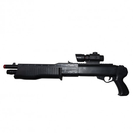 Fusil double canon calibre 6 mm pistolet jouet 101304 avec laser RK302