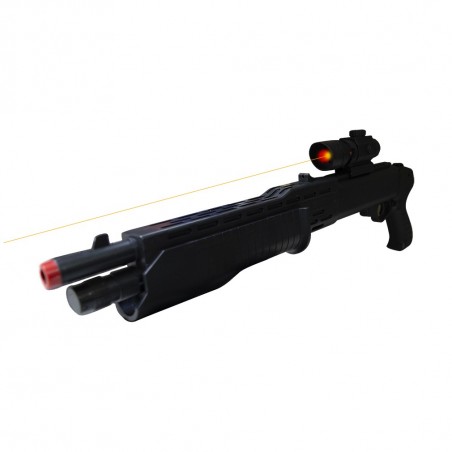 Fusil double canon calibre 6 mm pistolet jouet 101304 avec laser RK302