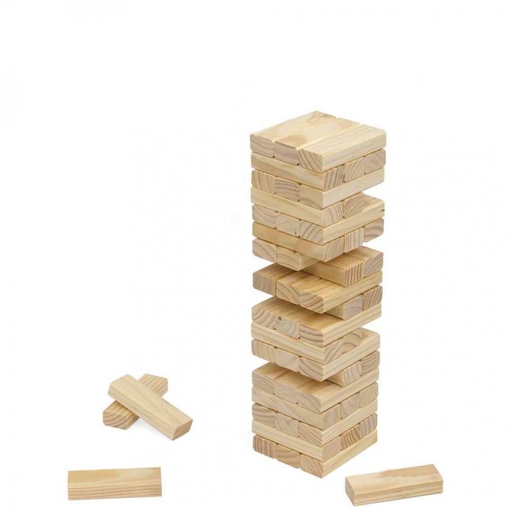 Chute de la tour 54pièces jeu de stratégie et compétences 751900 édition en bois
