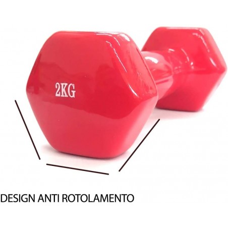 Guidon en néoprène de 2kg 176756 entraînement maison de gym jogging